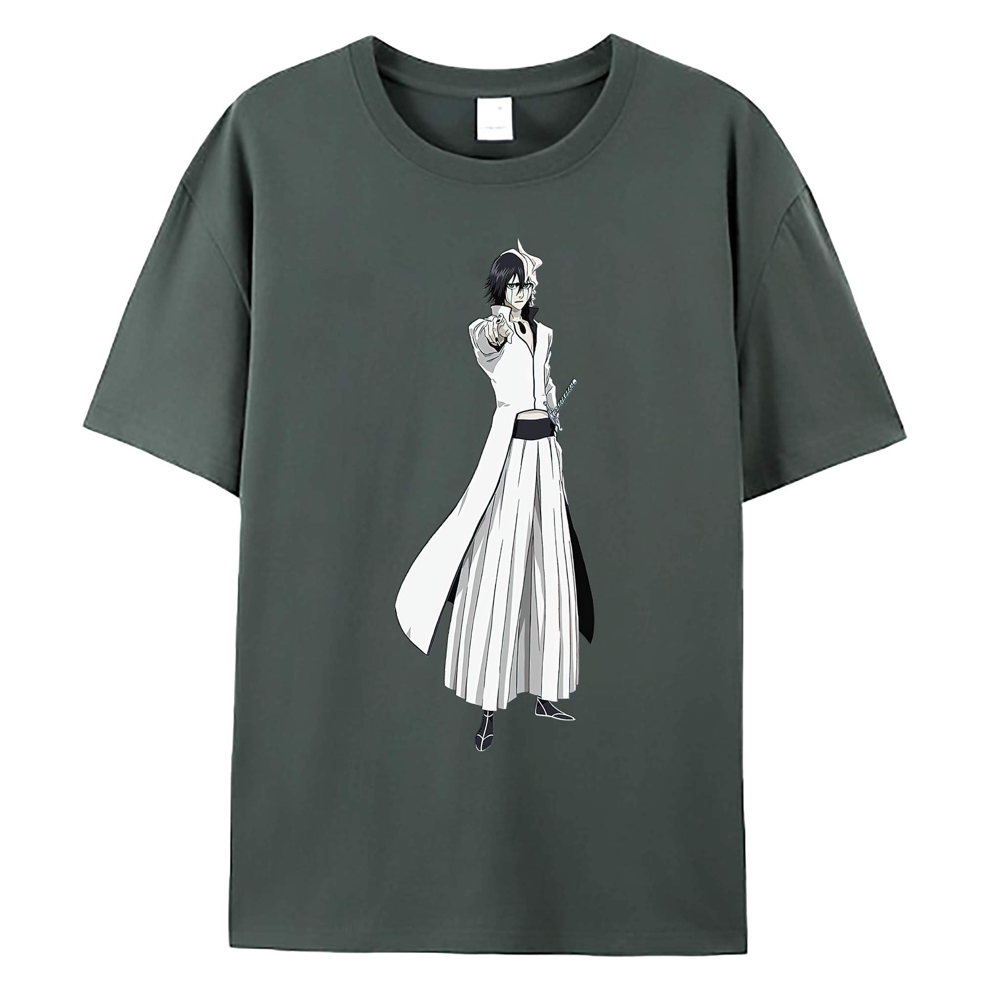 （画像用） ブリーチ ウルキオラ·シファー BLEACH Ulquiorra cifer 綿100％ メンズ半袖Tシャツ｜肌触りやわらか＆通気性